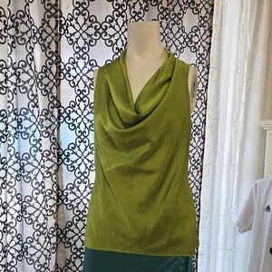 Boston Proper Olive Sleeveless Blouse